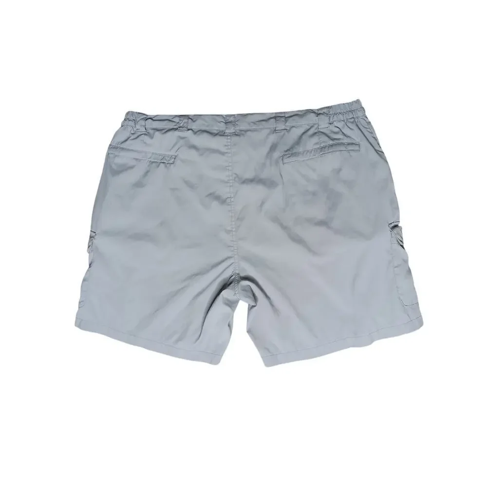 L.L.Bean Men’s Cargo Hiking Shorts XL Regular Gray Nylon Elastic Waist Pockets